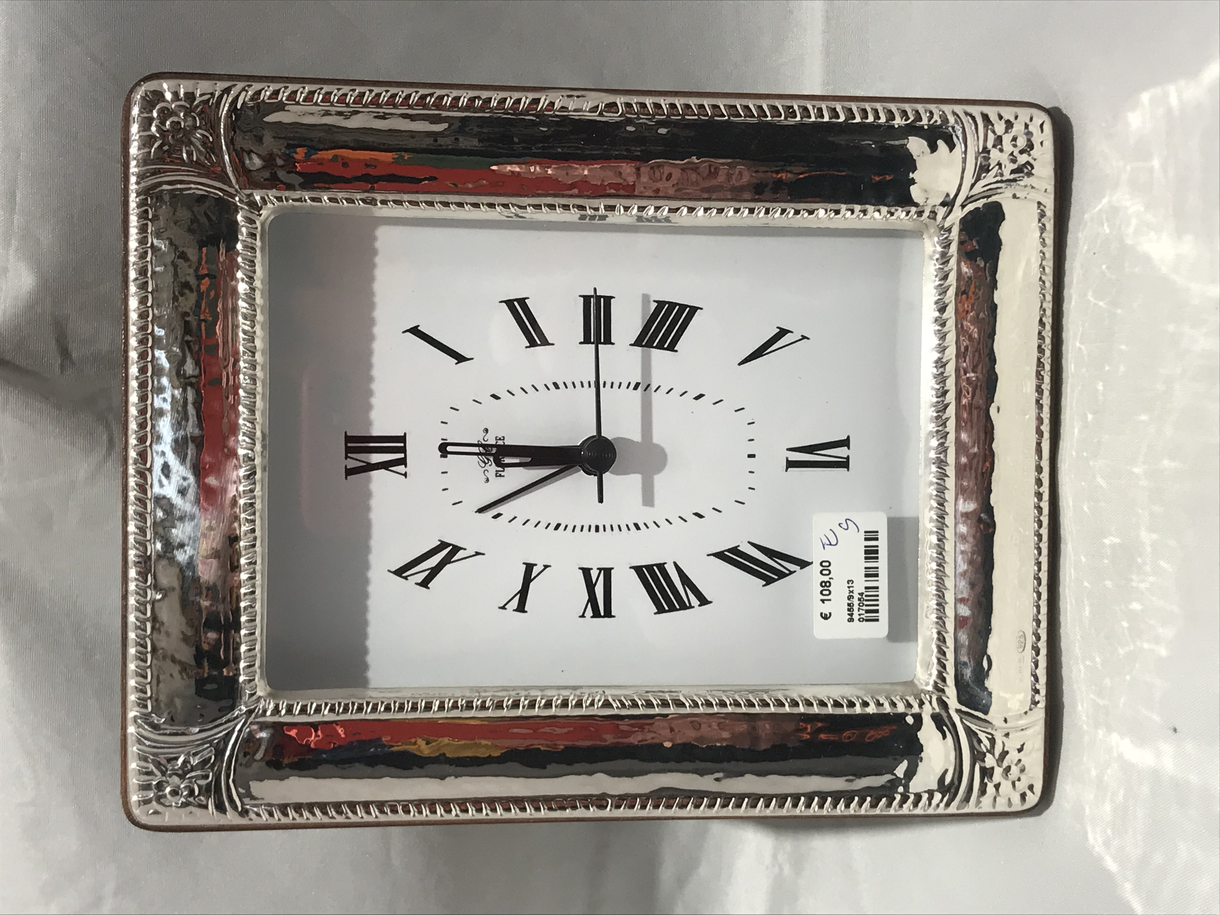 orologio da tavolo in argento Ottaviani